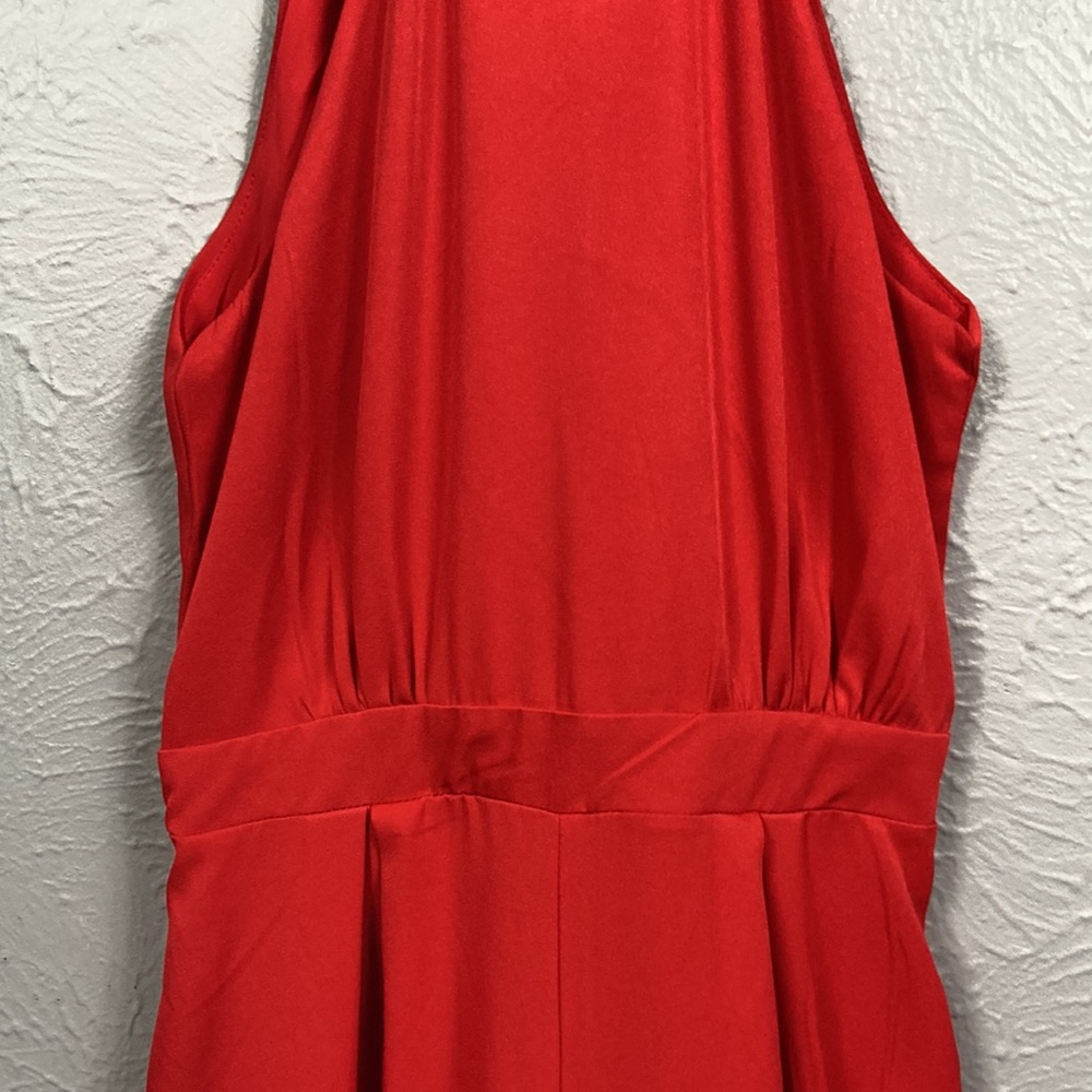 Fashion Nova Red Angelic Halter Wide Leg Pants Jumpsuit Women's Size XS - Picture 5 of 13